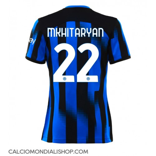 Maglie da calcio Inter Milan Henrikh Mkhitaryan #22 Prima Maglia Femminile 2023-24 Manica Corta
